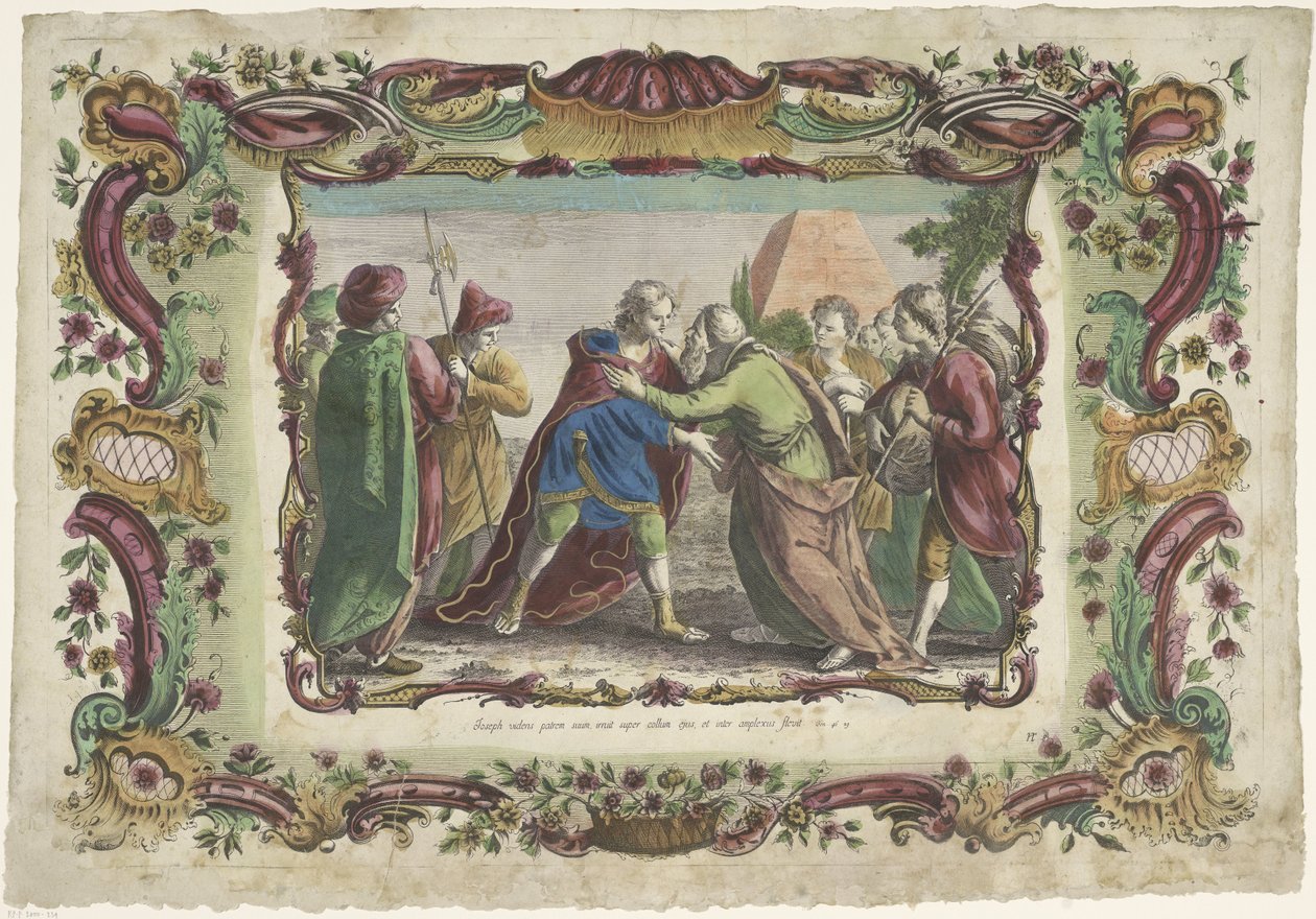 Josef träffar sin far i Gosen The Life of Joseph (serietitel) av Giovanni Volpato