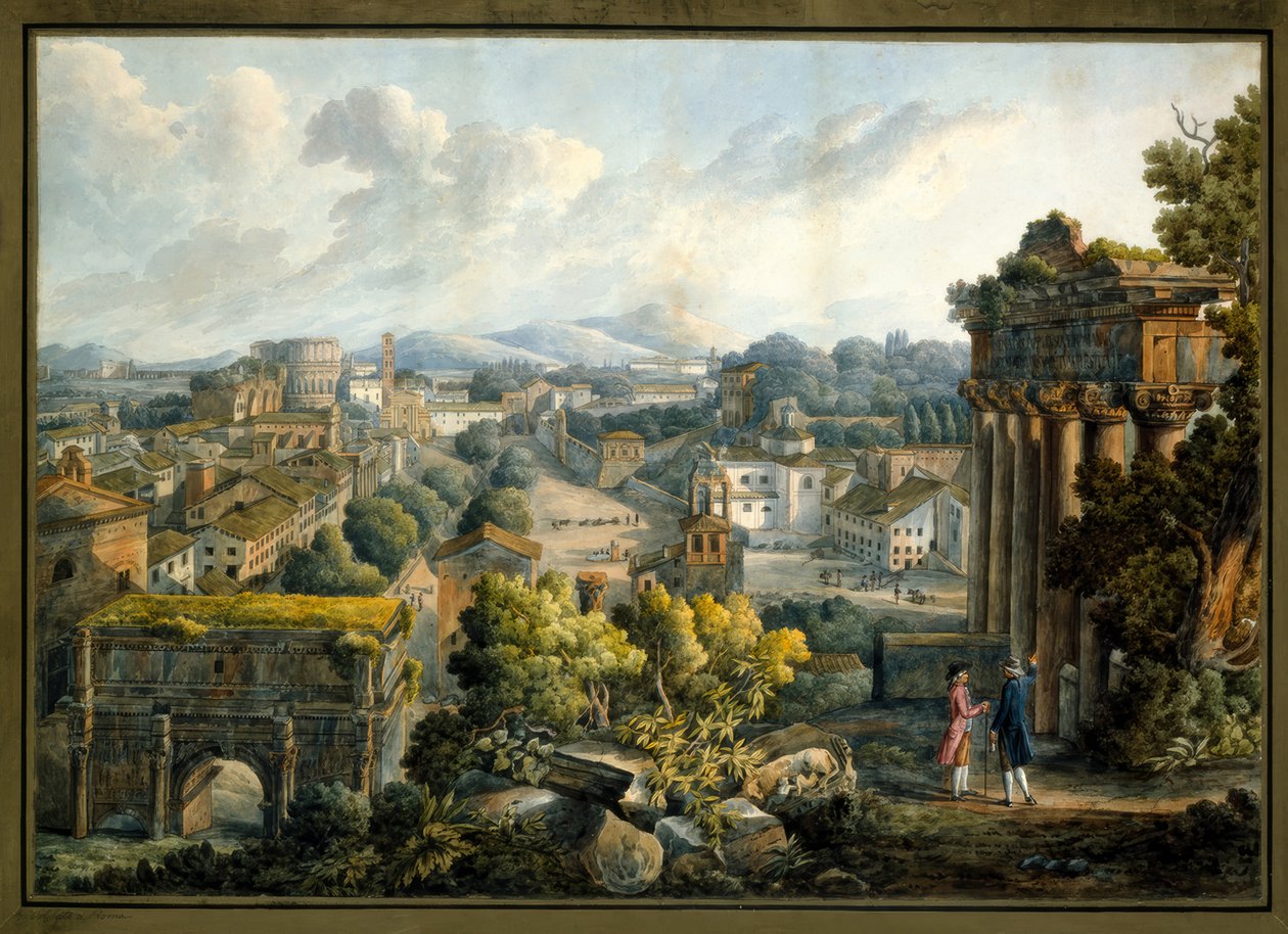 Utsikt över Forum Romanum av Giovanni Volpato