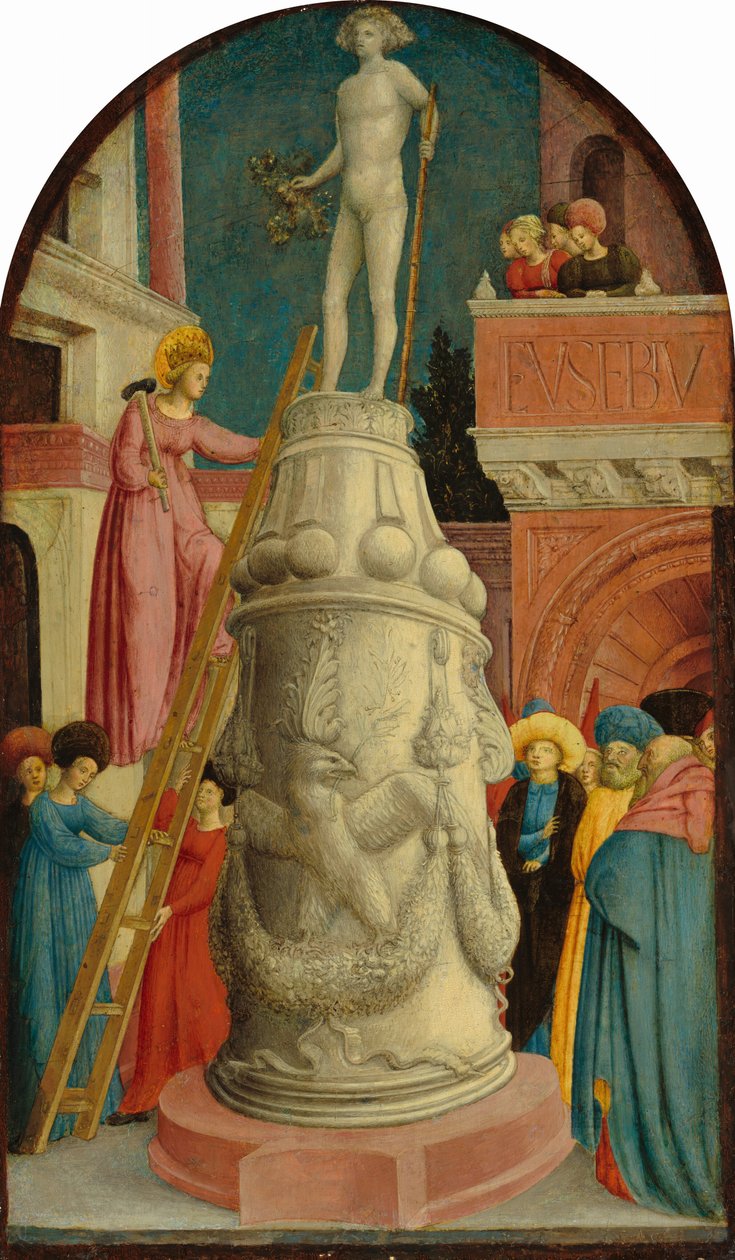 Saint Apollonia förstör hedniska idoler, ca. 14421445. av Giovanni d