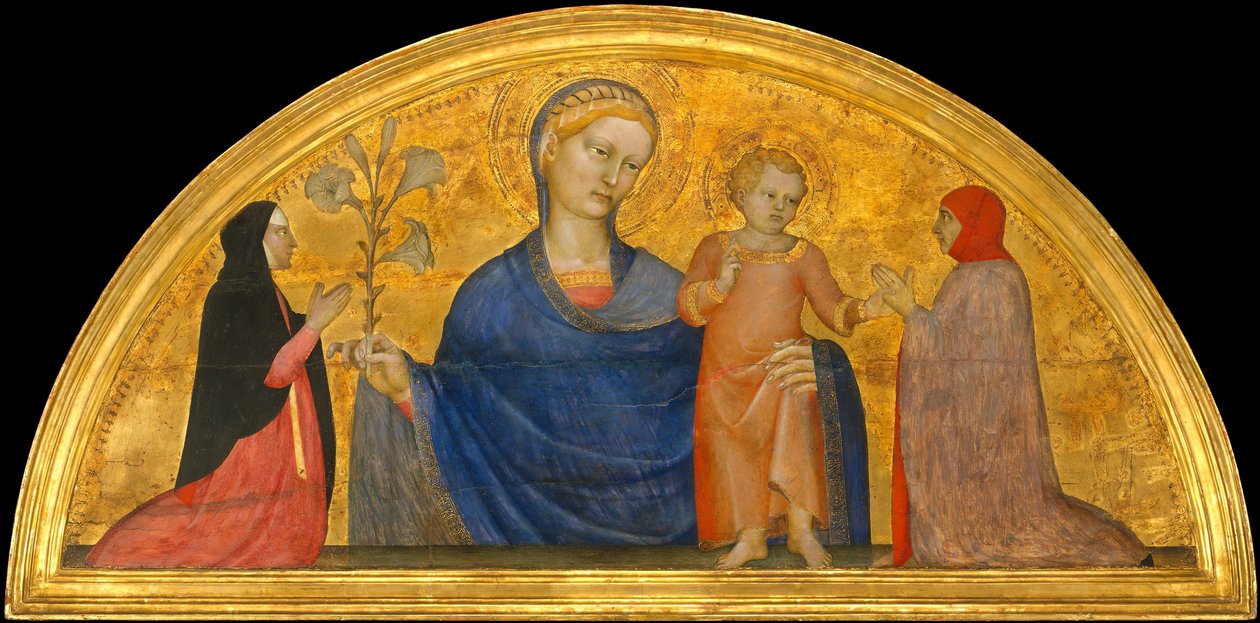 Madonna och barn med donatorer, ca. 1365. av Giovanni da Milano