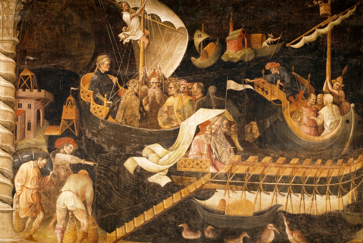 Departure of Magi, scen från Journey of Magi-cykeln, ca 1420 (fresk) av Giovanni da Modena