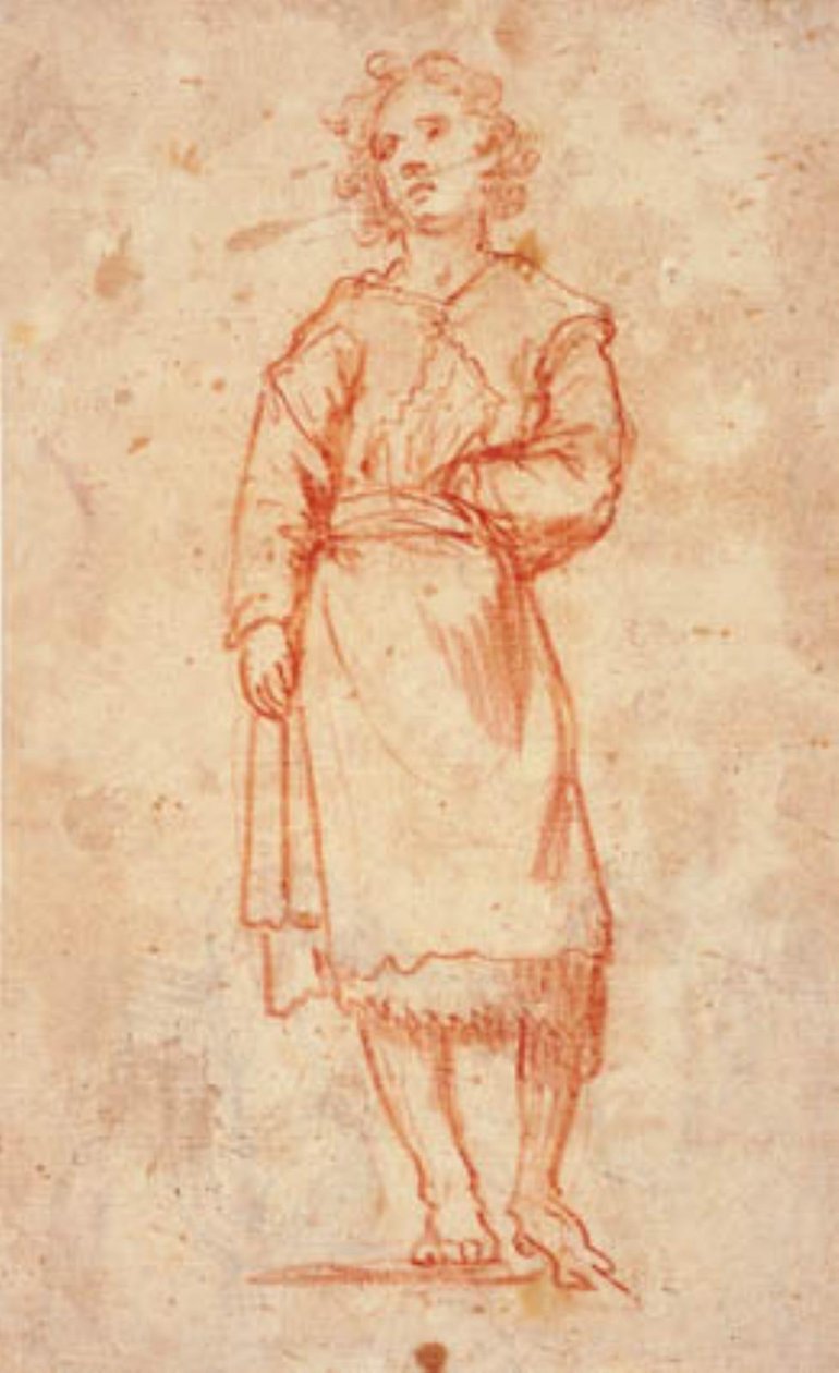 Stående tjej av Giovanni da San Giovanni