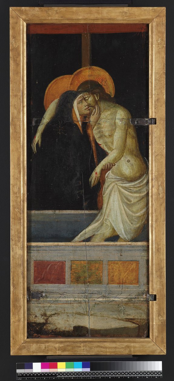 Pieta, omvänd (tempera & guld på panel) av Giovanni dal Ponte
