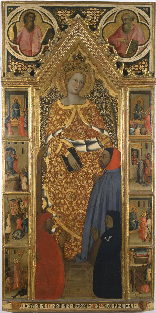 Saint Catherine med scener ur hennes liv, slutet av 1300-talet av Giovanni del Biondo