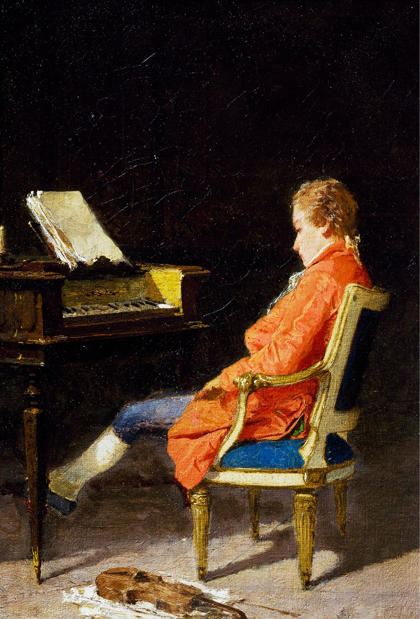 Porträtt av Wolfgang Amadeus Mozart (1756-1791) av Giovanni del Re