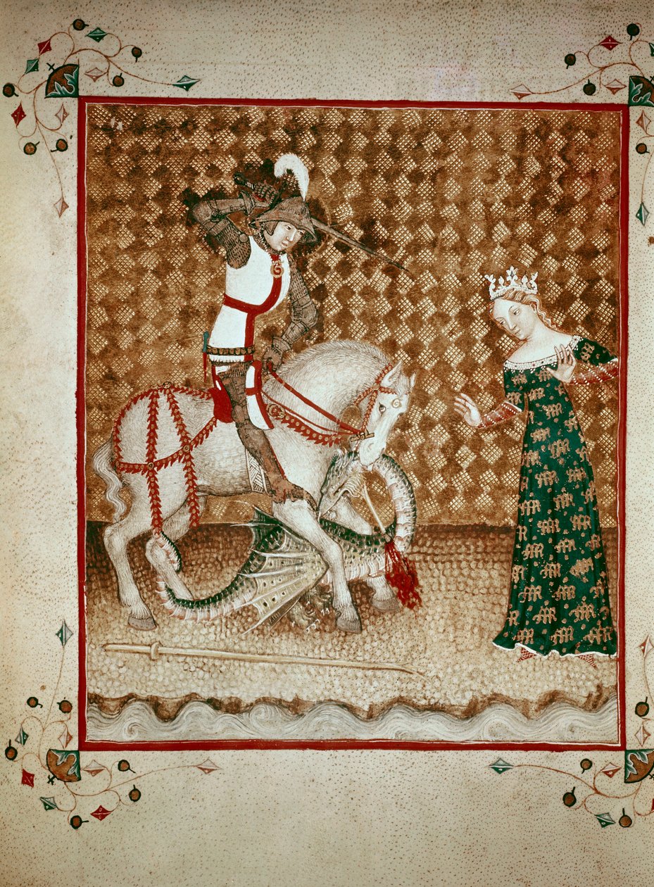 ドラゴンを倒す聖ジョージ スウェーデン語 av Giovanni di Benedetto da Como