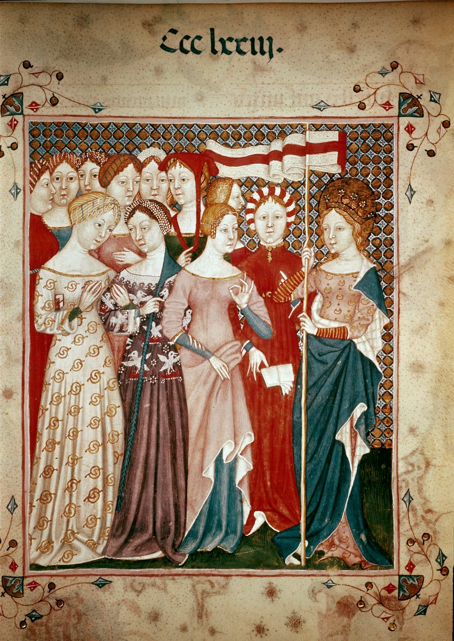 Den bretonska prinsessan St.Ursula och hennes efterföljande av Giovanni di Benedetto da Como