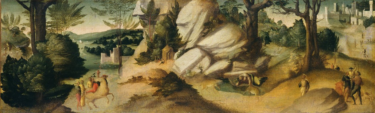Scener från en legend, förmodligen ca. 15151520. av Giovanni di Lorenzo Larciani