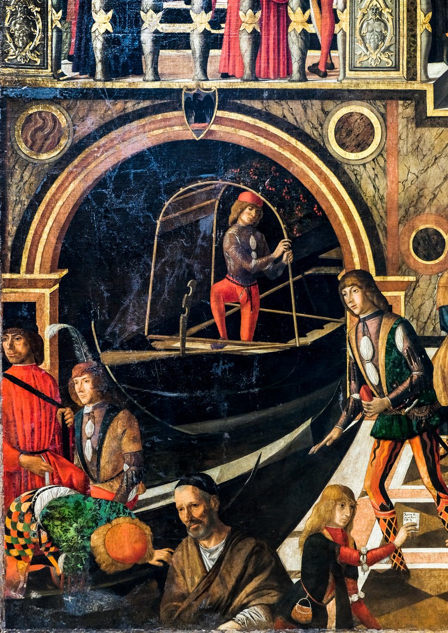 Det mirakulösa tillfrisknandet av Benvegnudo da San Polos dotter tack vare en korsrelik, ca 1502 (olja på duk) av Giovanni di Niccolo Mansueti
