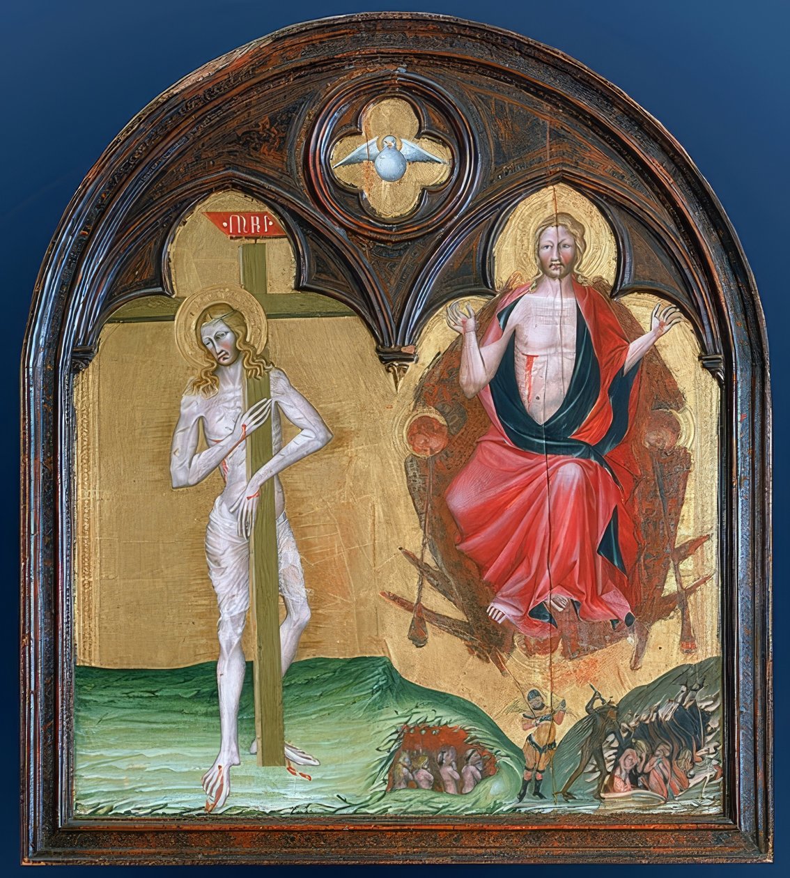 Det lidande och den triumferande Kristus av Giovanni di Paolo