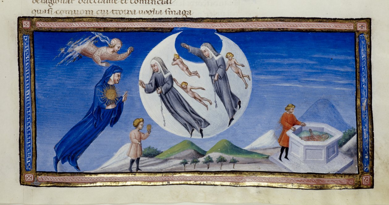 MS 36. fol 133 r Canto III, Illustration från 