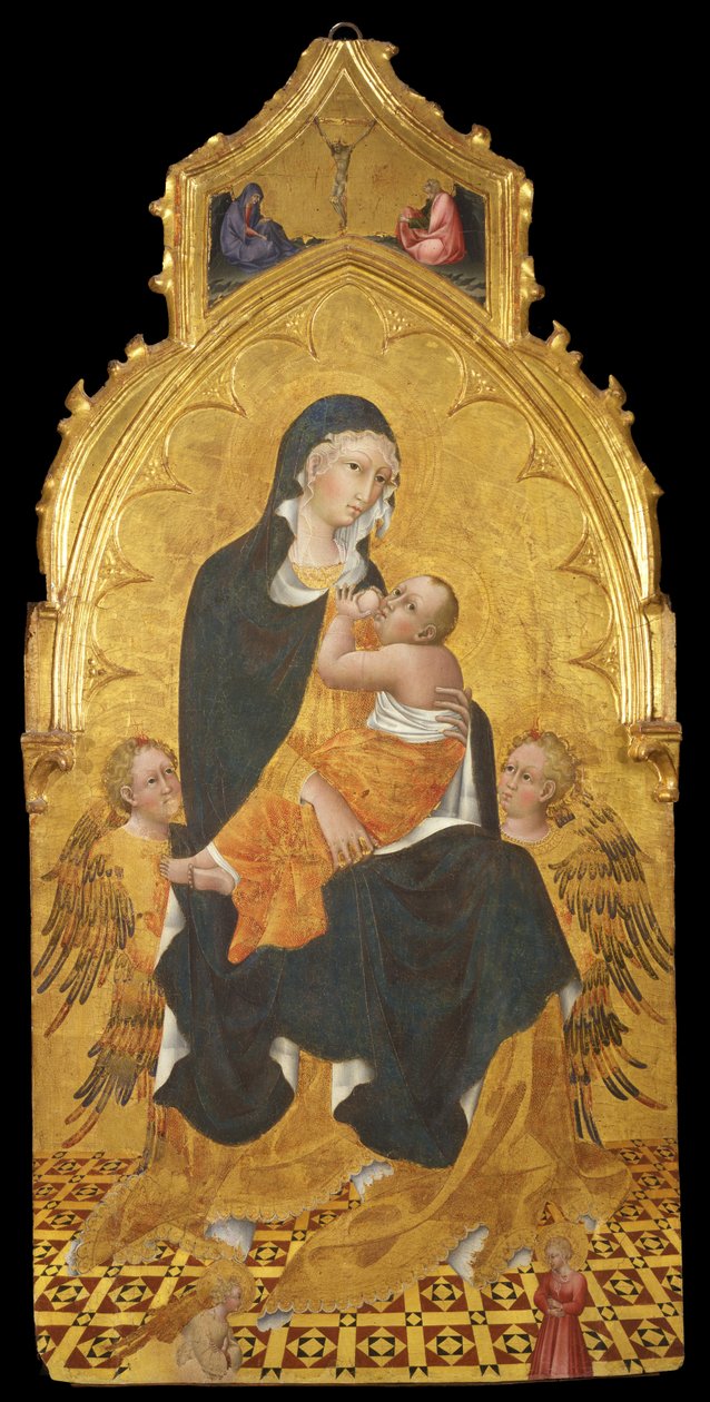 Madonna med barn och änglar. Bebådelsen, c. 1440 av Giovanni di Paolo