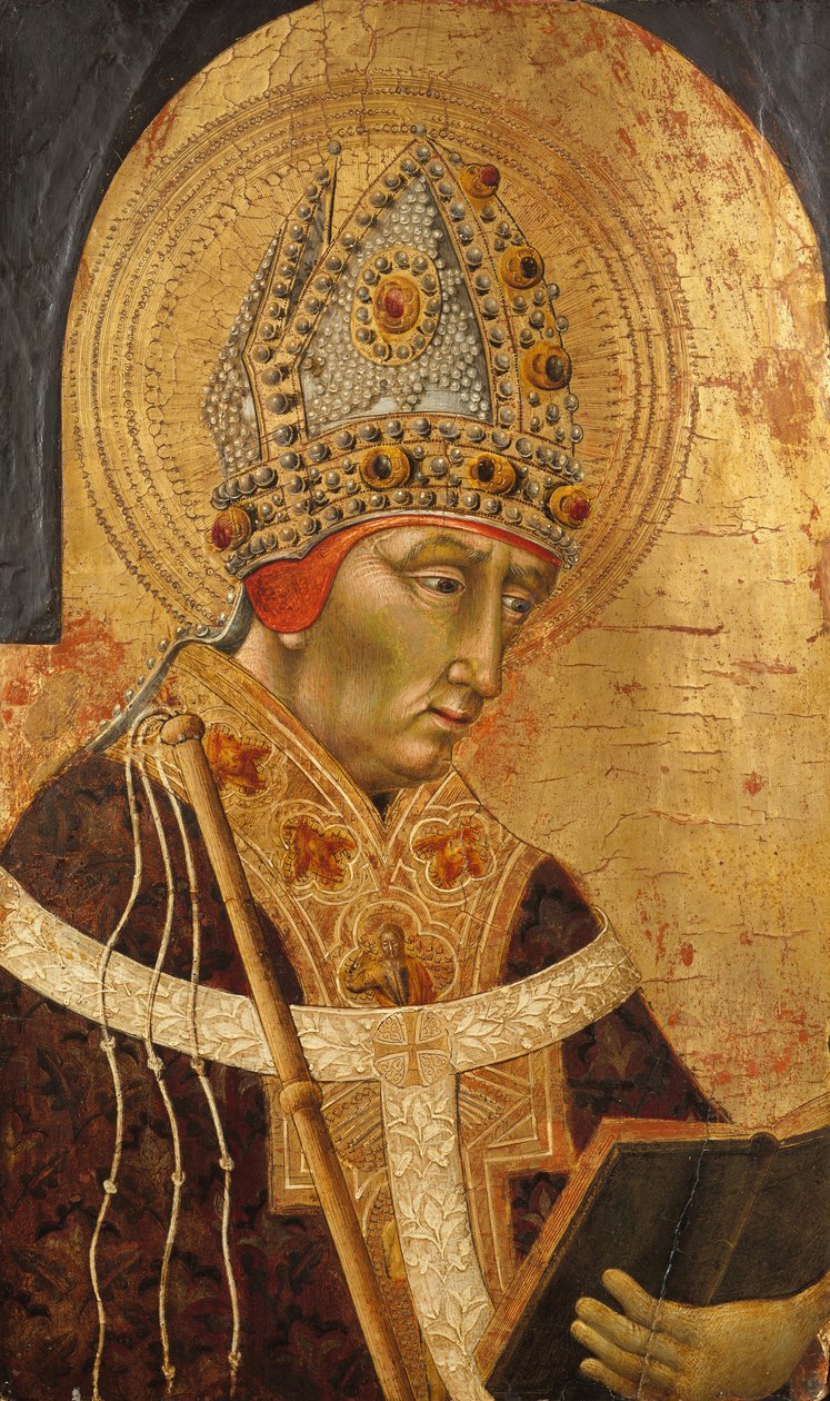 Sankt Ambrosius, 1465-70. av Giovanni di Paolo