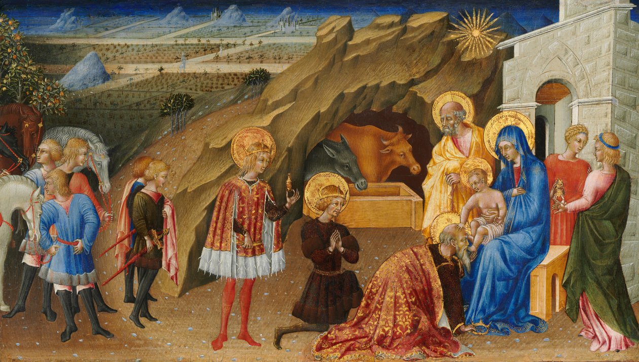 Tillbedjan av Magi, ca. 1450. av Giovanni di Paolo