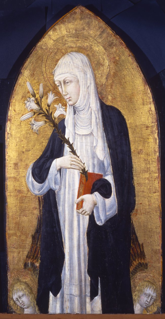Saint Catherine of Siena (1347-80), ca 1462 (tempera på panel) av Giovanni di Paolo di Grazia