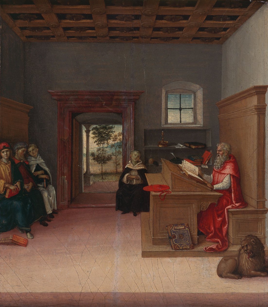 S:t Hieronymus i arbetsrummet, ca 1500-04 (olja på trä) av Giovanni di Pietro (c.1450 1529)