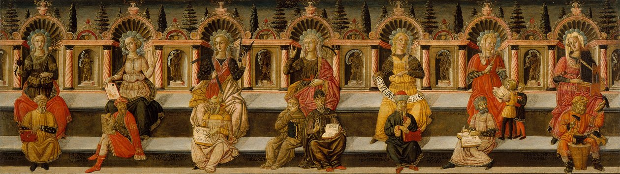 De sju liberala konsterna av Giovanni di Ser Giovanni,