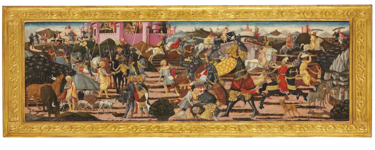 Dräpet av Goliat, från framsidan av en kassone av Giovanni di Ser Giovanni Scheggia