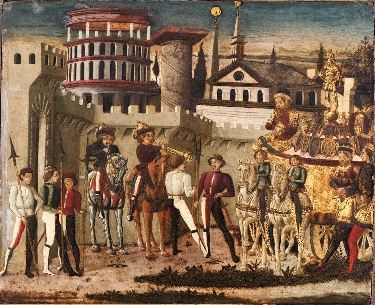 Gammaldags triumfscen av Giovanni Di Ser Giovanni Guidi