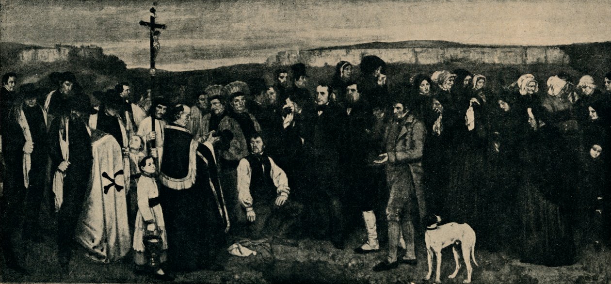 Begravning i Ornans, c1850, 1935. av Giraudon
