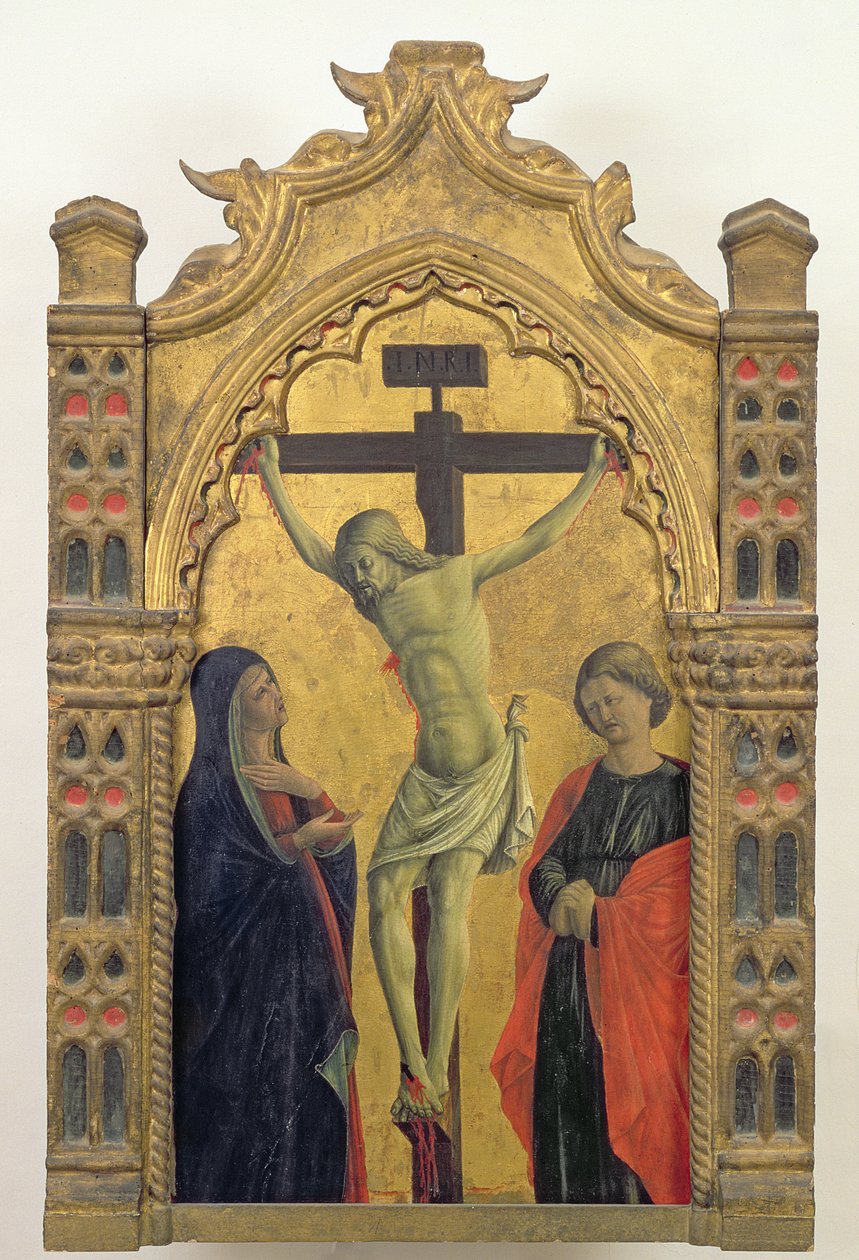 Korsfästelsen (tempera på panel) av Girolamo Giovanni