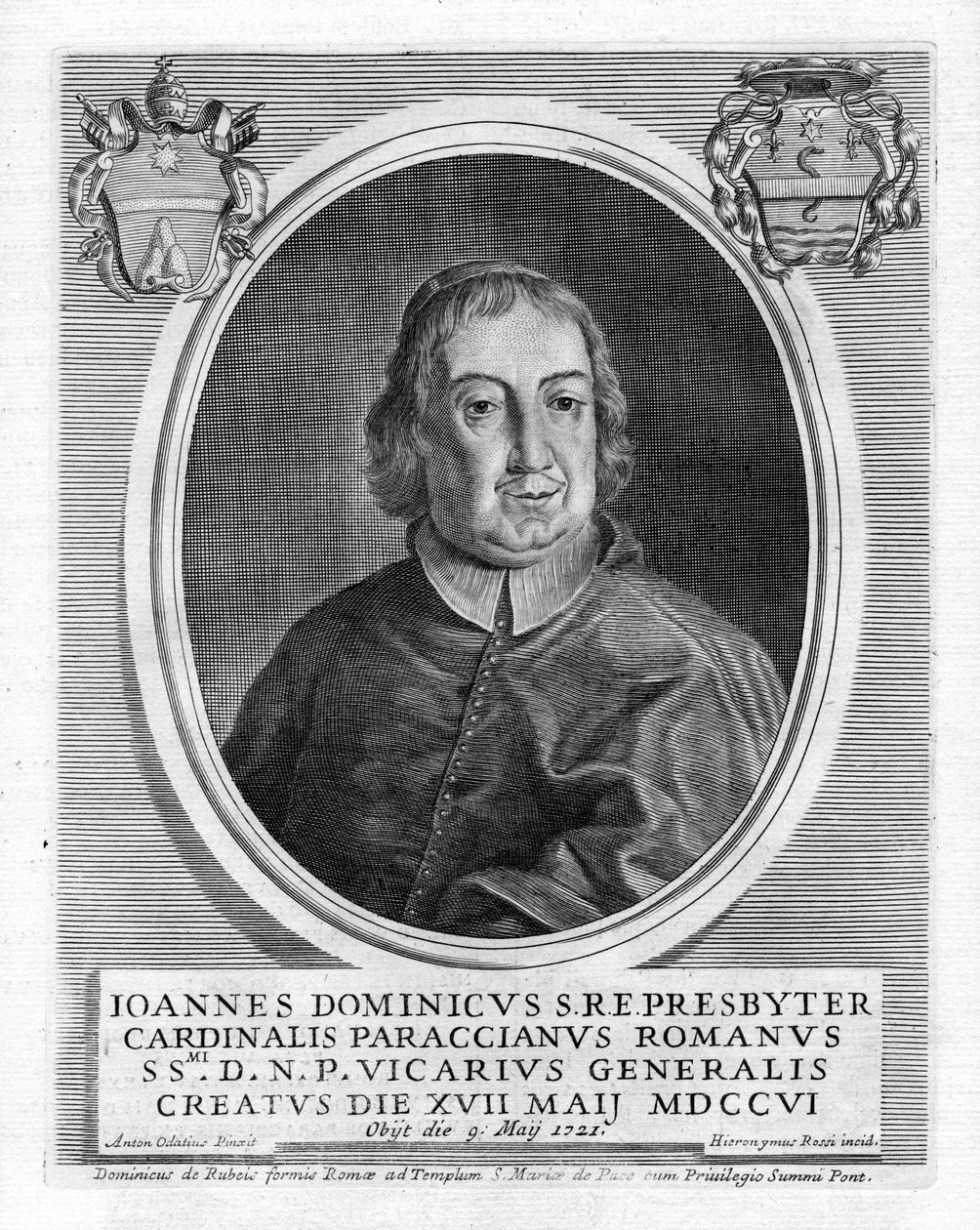 portrait gravé av Girolamo Rossi