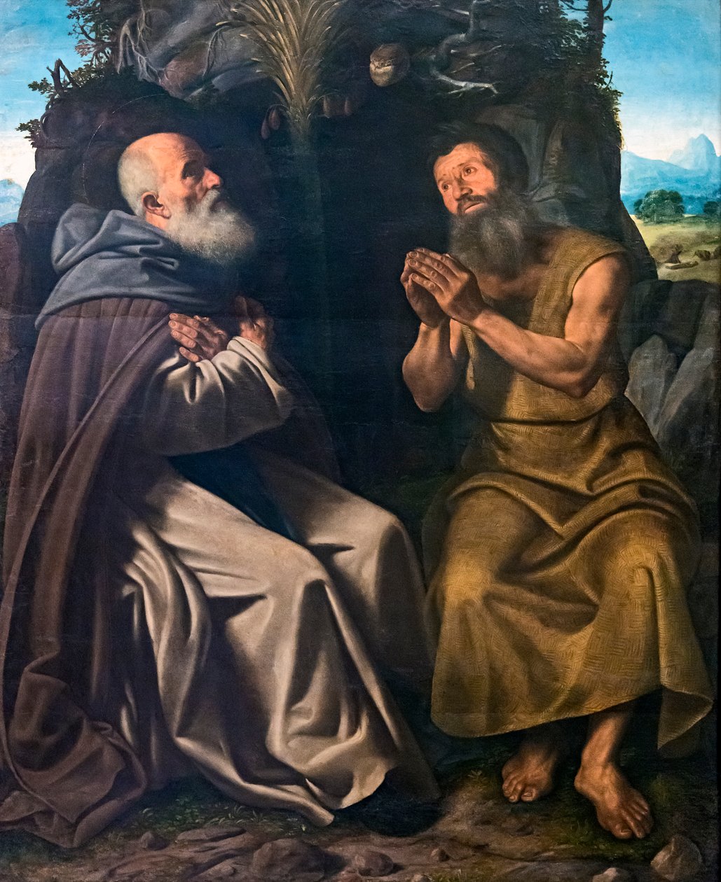 Anthony the Great and Paul of Thebes av Girolamo Savoldo