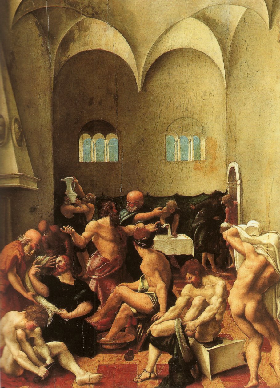 Tvättning av fötterna av Girolamo del Pacchia