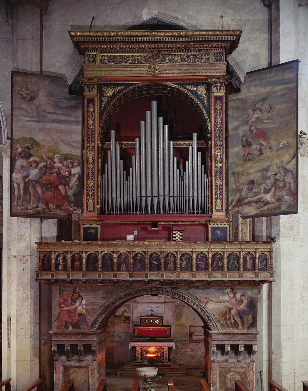 Orgeln i St. Andrea, 1525 (blandad media) av Girolamo di Romana