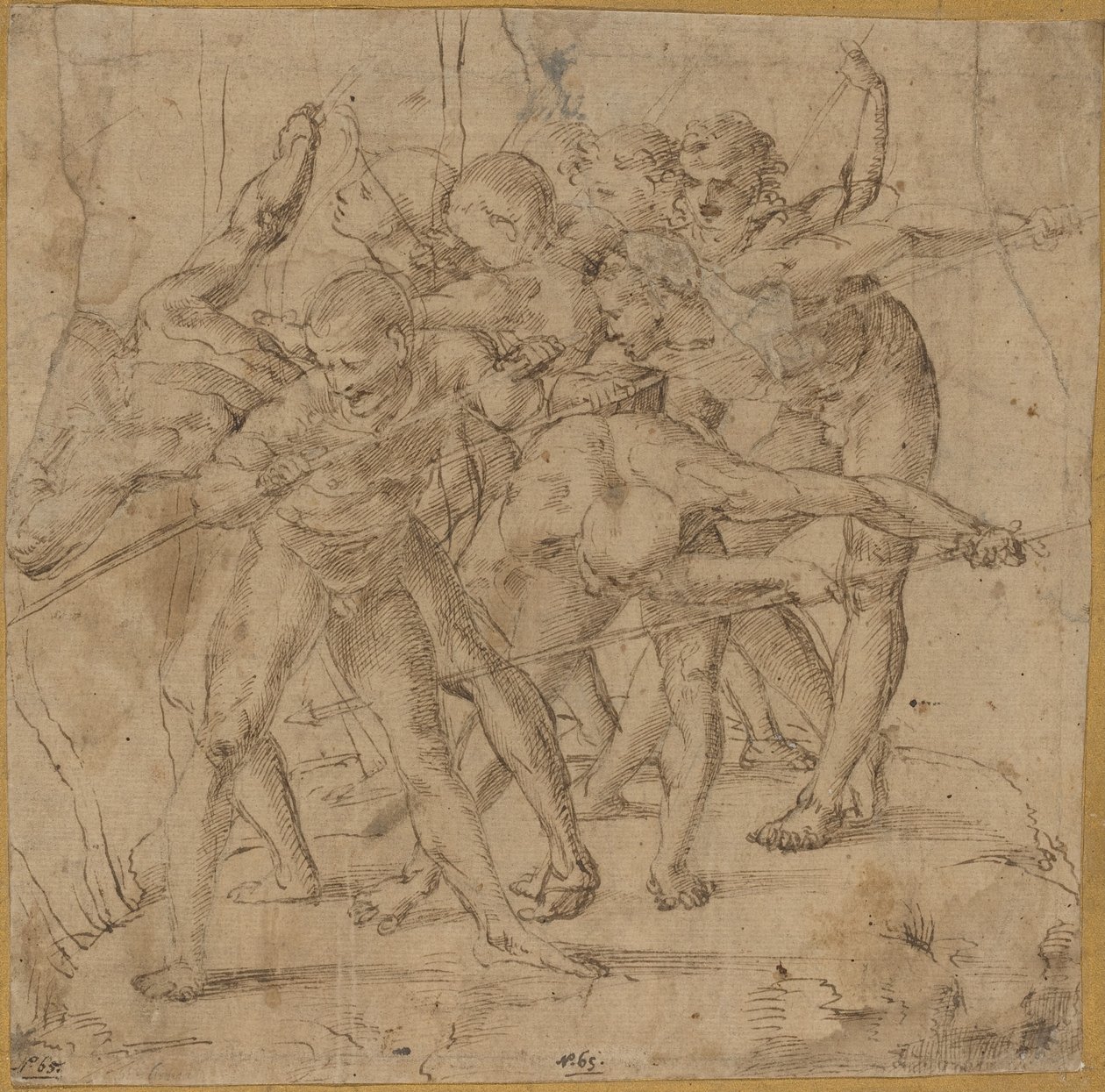 Slagscen av Girolamo Genga