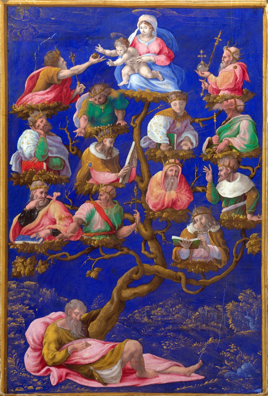 ""The Tree of Jesse"" Målning av Gerolamo Genga (1476-1551) runt 1535 London, National Gallery av Girolamo Genga