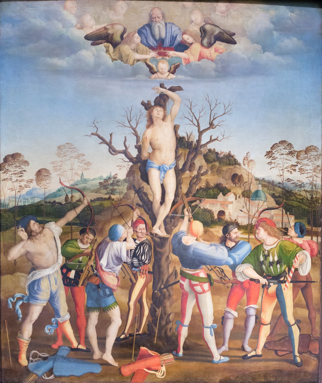 Sankt Sebastians martyrskap av Girolamo Genga