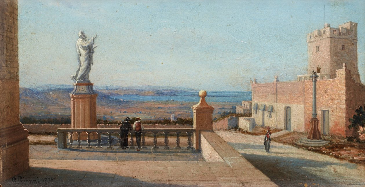 Girolamo Gianni, utsikt på Malta 1875 av Girolamo Gianni