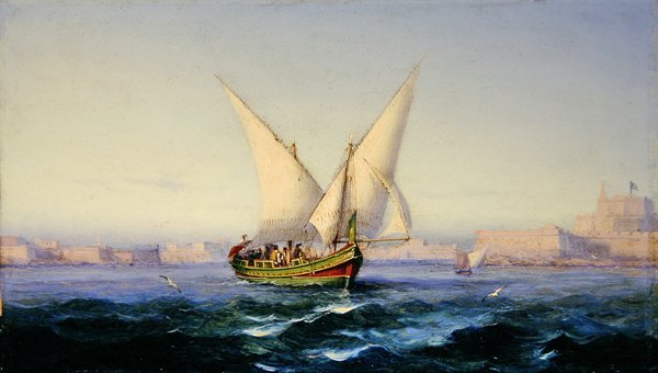 Utanför Vallettas hamn av Girolamo Gianni