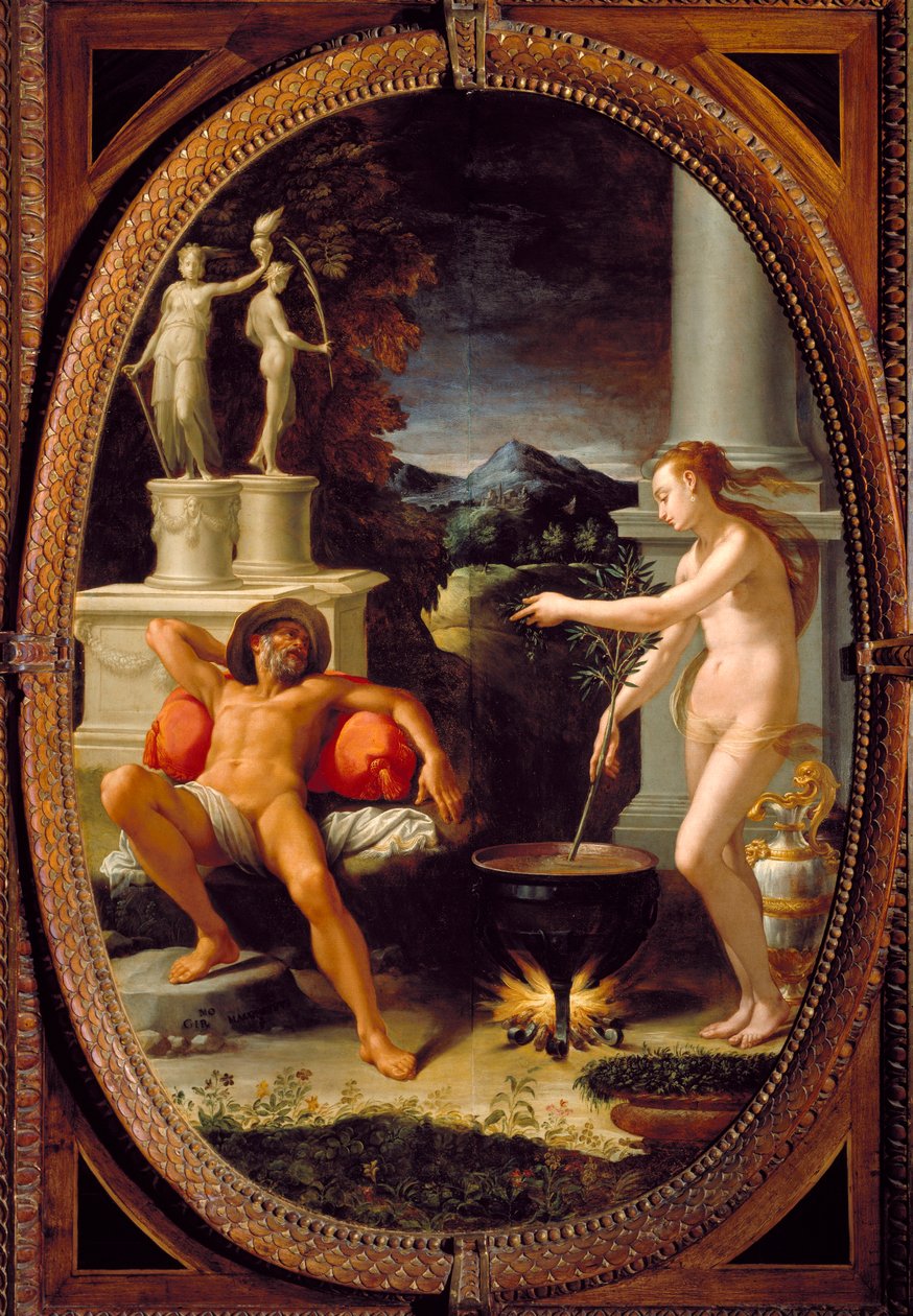 Medee föryngrar Eson, far till Jason (Painting av Girolamo Macchietti