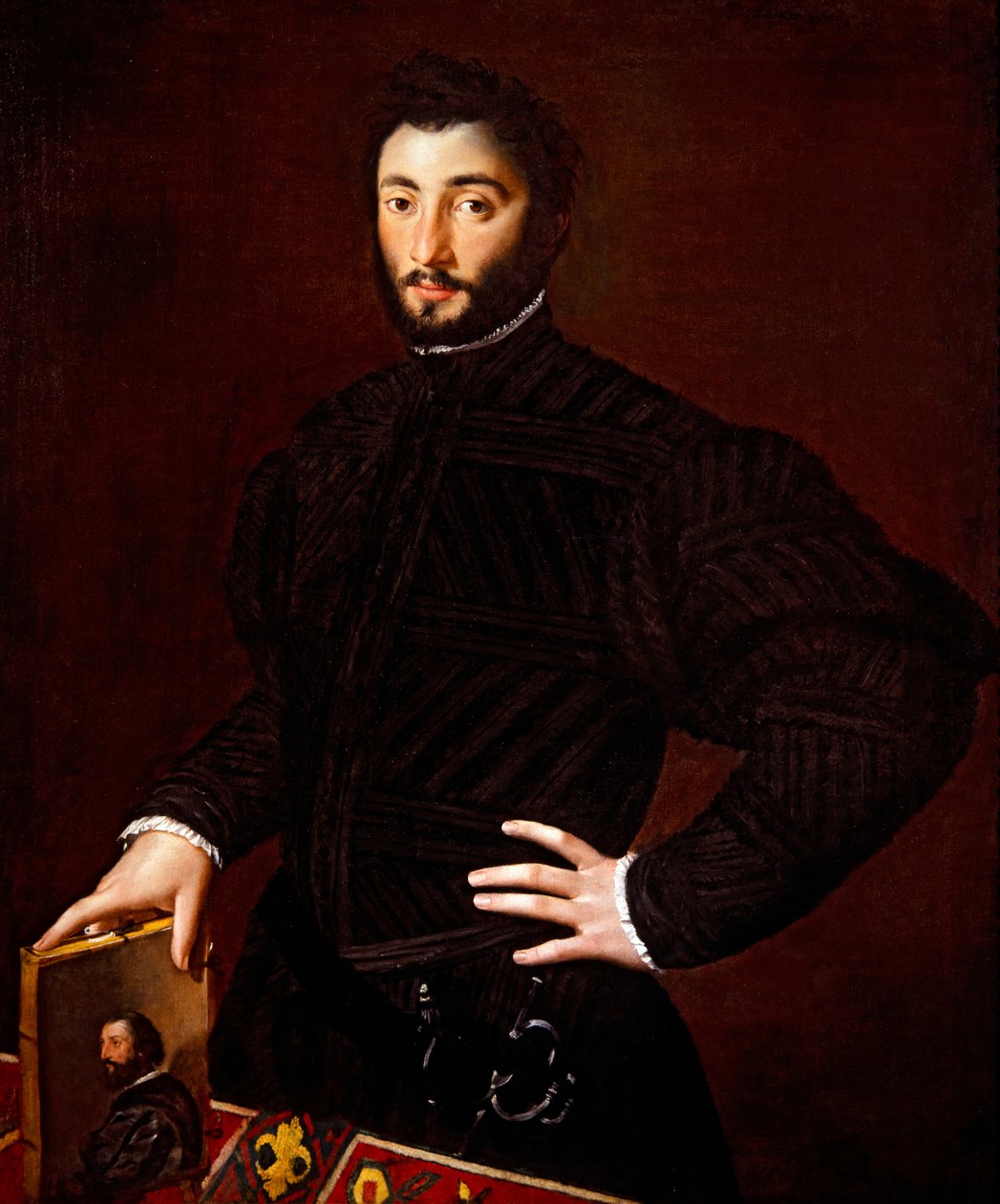 Porträtt av en ung man av Girolamo Mazzola Bedoli