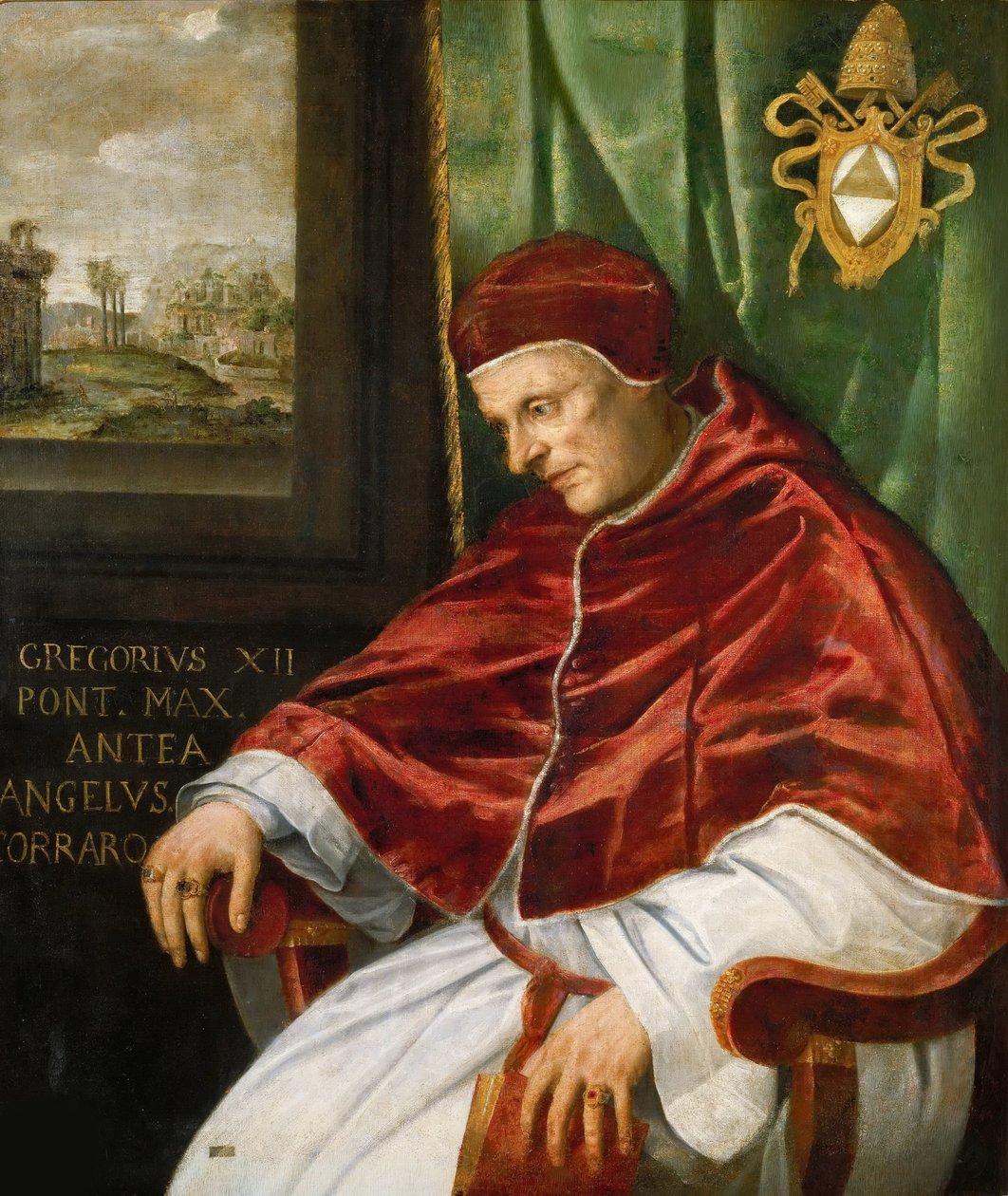 Porträtt av påven Gregorius XII. av Girolamo Muziano