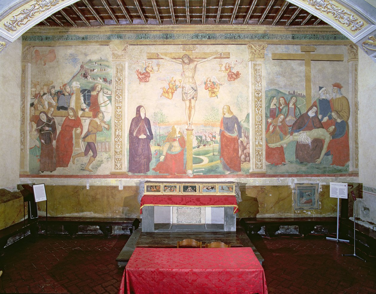 Vägen till Golgata, Korsfästelsen, Avsättningen, från Kapitelhuset av Girolamo Ristori