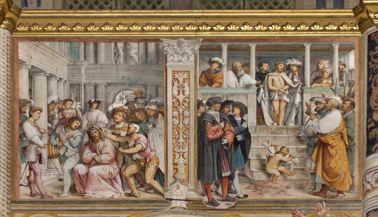 Central Aave, Fjärde Sydspann, Thorns Coronation, Ecce Homo, Girolamo Romanino av Girolamo Romanino