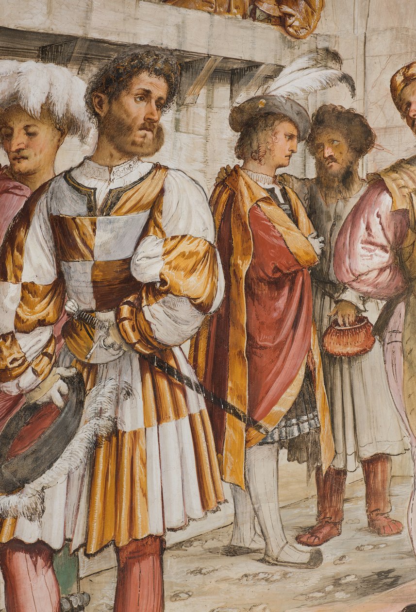 Central Nave, Fifth South Span, Kristus framför Pilatus, Girolamo Romanino av Girolamo Romanino