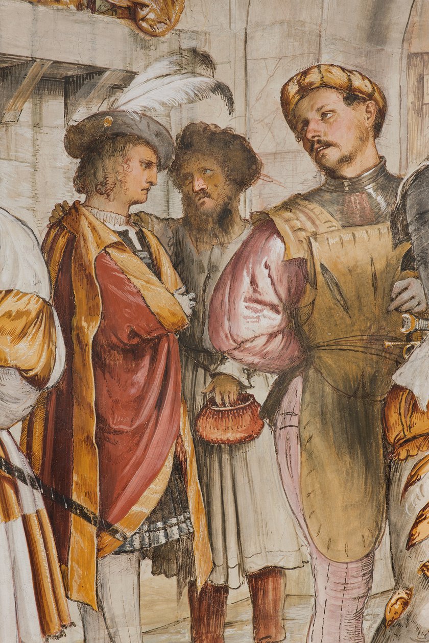 Central Nave, Fifth South Span, Kristus framför Pilatus, Girolamo Romanino av Girolamo Romanino