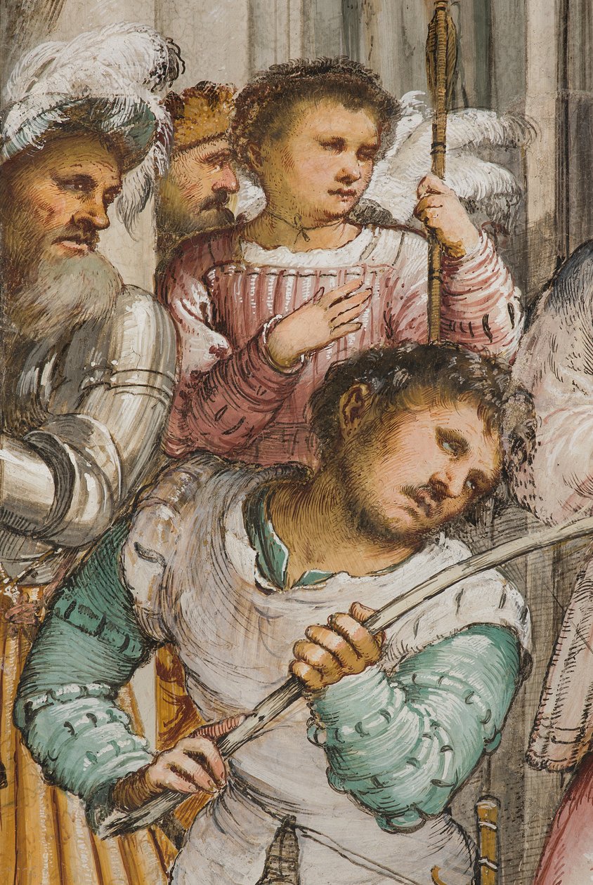 Centralskepp, fjärde sydspann, törnkröning, Girolamo Romanino av Girolamo Romanino