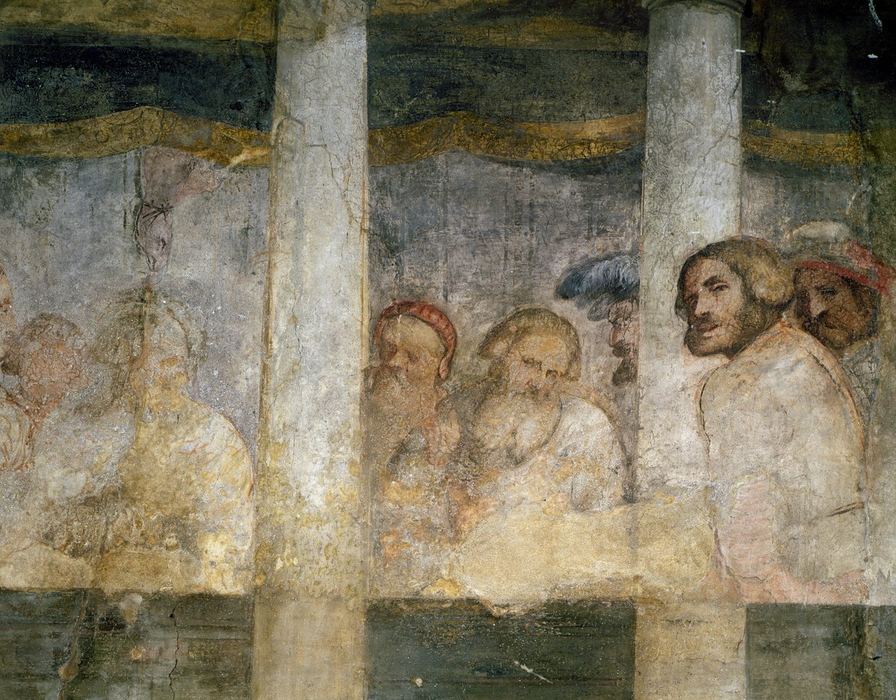 Detalj från fresk av Romanino Girolamo (ca 1484-1566), Sant