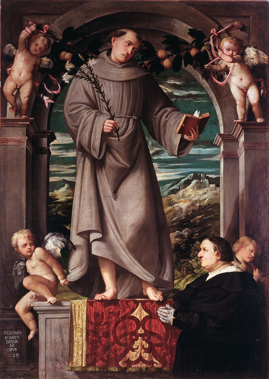 Sankt Antonius av Padua av Girolamo Romanino