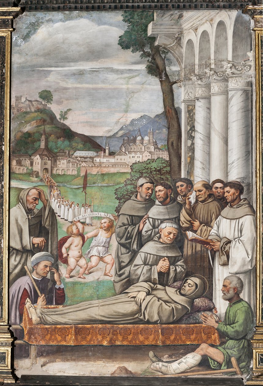 Sankt Antonius död, helgonets skola av Girolamo Tessari