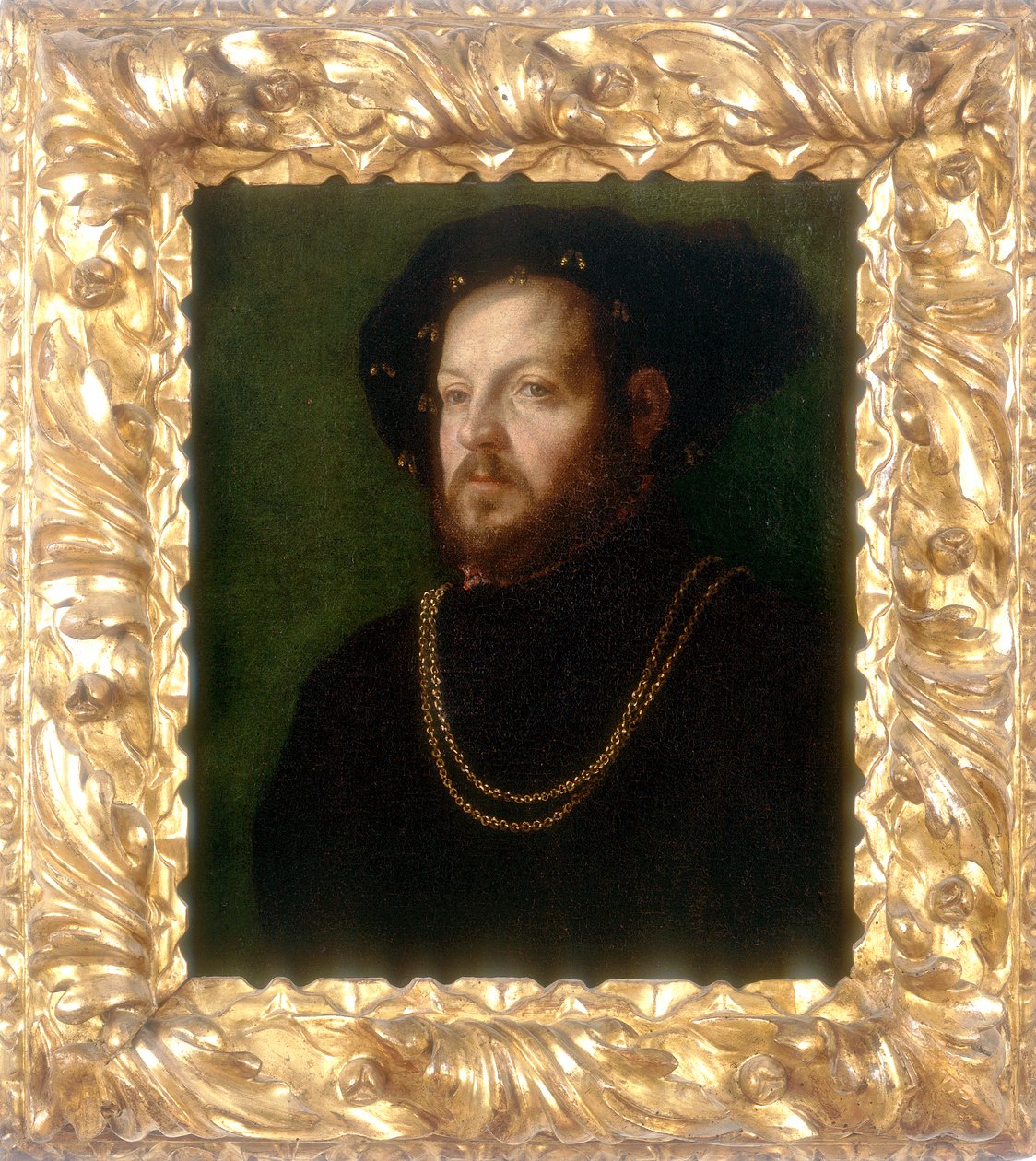 Porträtt av en man, verk av Girolamo da Carpi, konserverat på Galleria Estense i Modena av Girolamo da Carpi