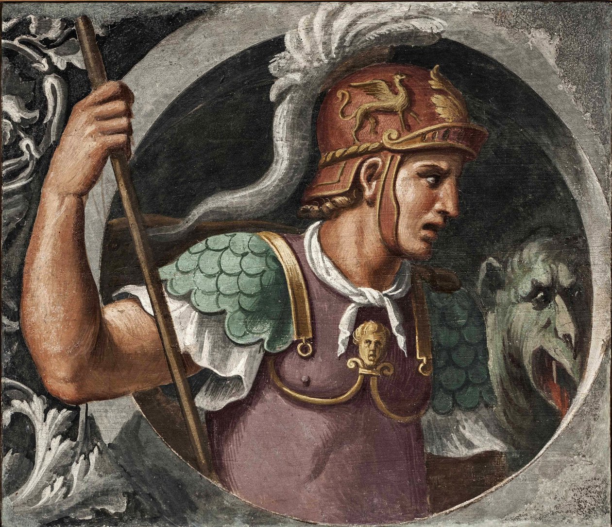 Saint George par Girolamo da Carpi (1501-1556). Fresco, storlek: 78x91,, National Picture Gallery, Ferrara av Girolamo da Carpi
