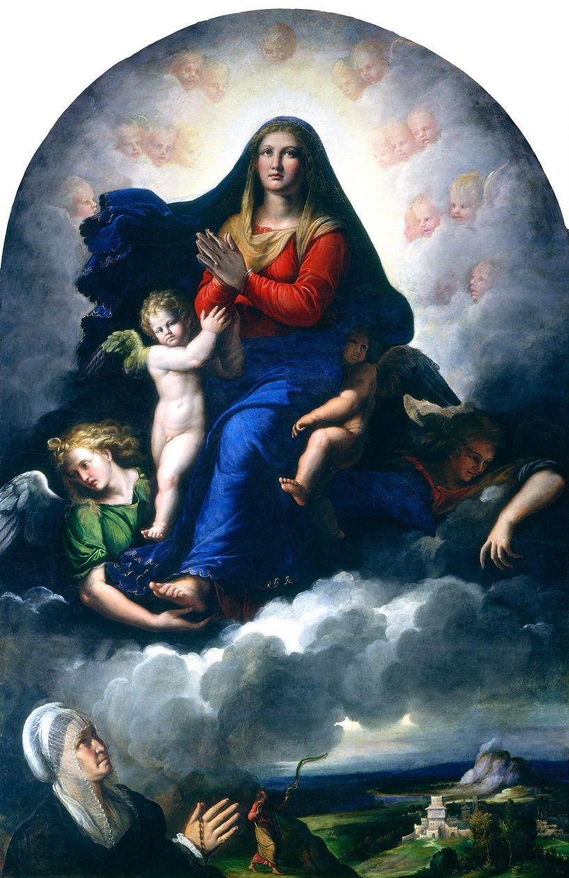 Jungfruns uppenbarelse, 15301540. av Girolamo da Carpi