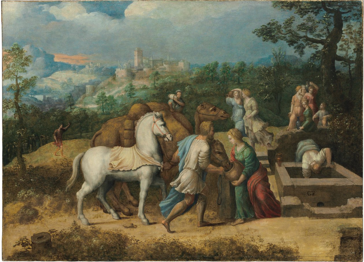 Rebecca vid brunnen av Girolamo da Treviso II