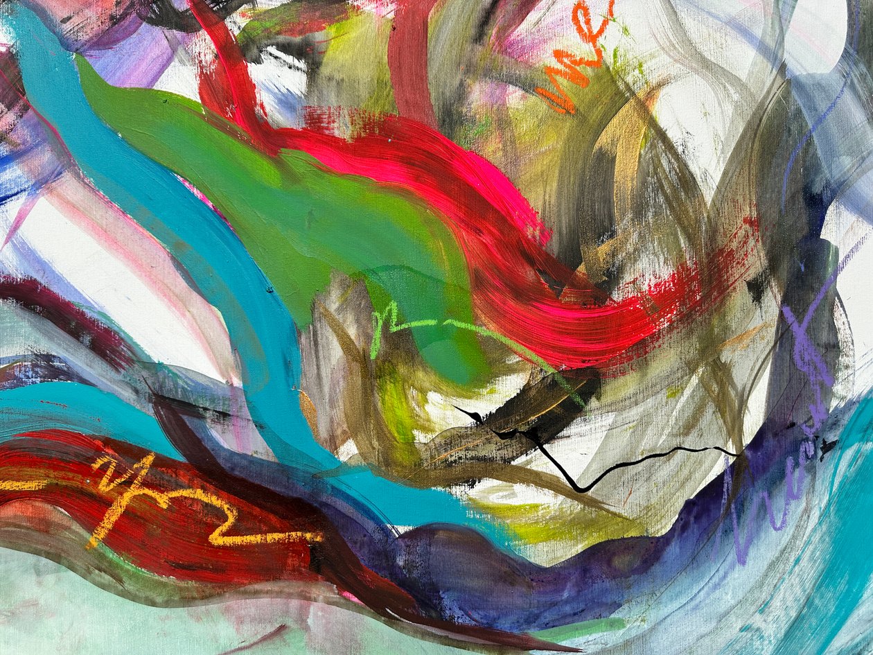 Entangled Feelings (akryl på duk) av Gisela Gaffoglio